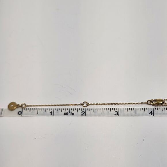 Michael Kors Logo Crystal Pave Round Pendant Chain Necklace Gold Tone Adjustable - Picture 7 of 7